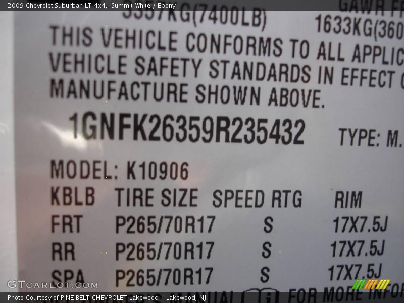 Summit White / Ebony 2009 Chevrolet Suburban LT 4x4