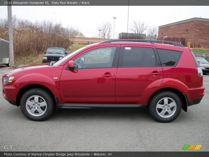 Rally Red Metallic / Black 2010 Mitsubishi Outlander ES