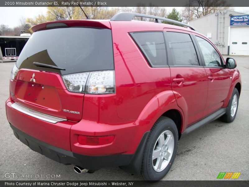 Rally Red Metallic / Black 2010 Mitsubishi Outlander ES