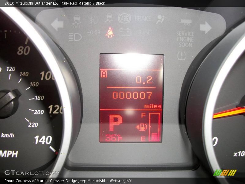 Rally Red Metallic / Black 2010 Mitsubishi Outlander ES