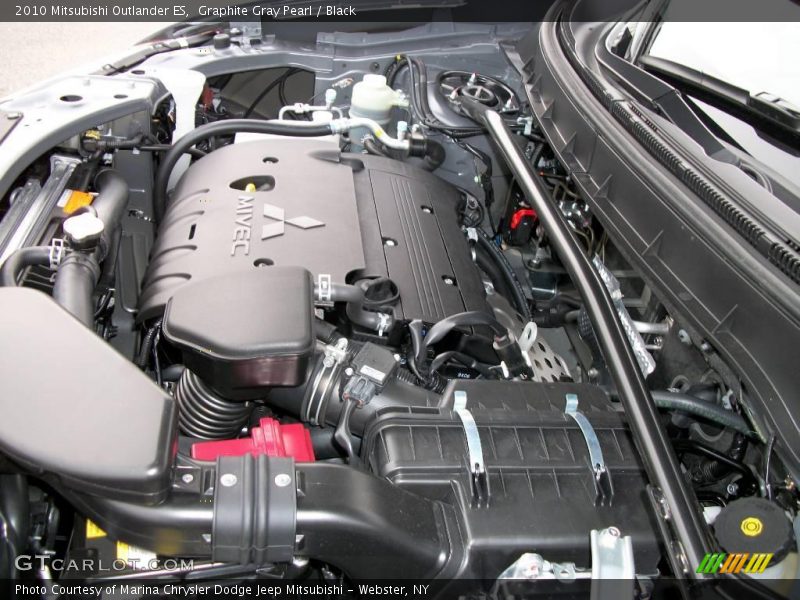 Graphite Gray Pearl / Black 2010 Mitsubishi Outlander ES