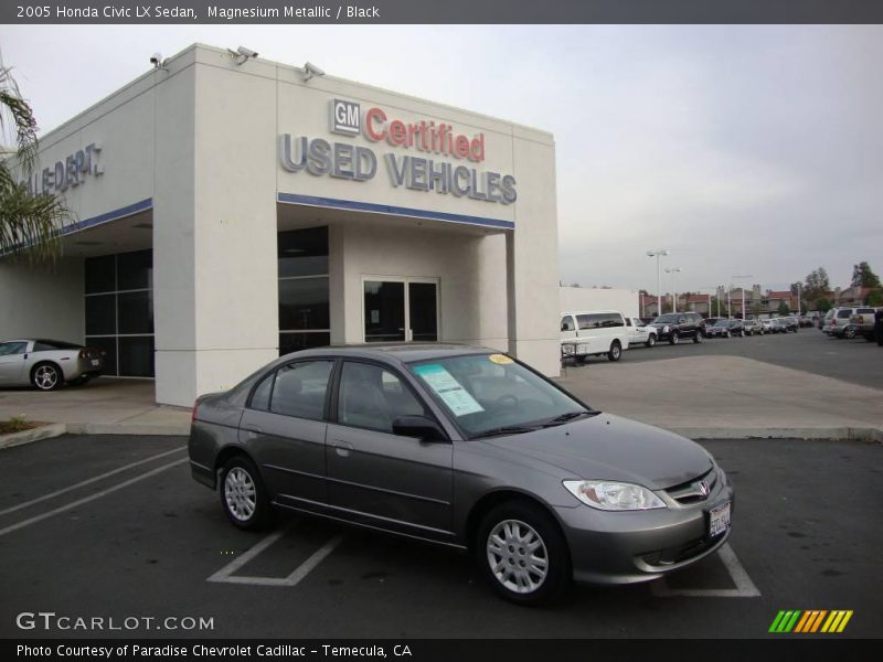 Magnesium Metallic / Black 2005 Honda Civic LX Sedan