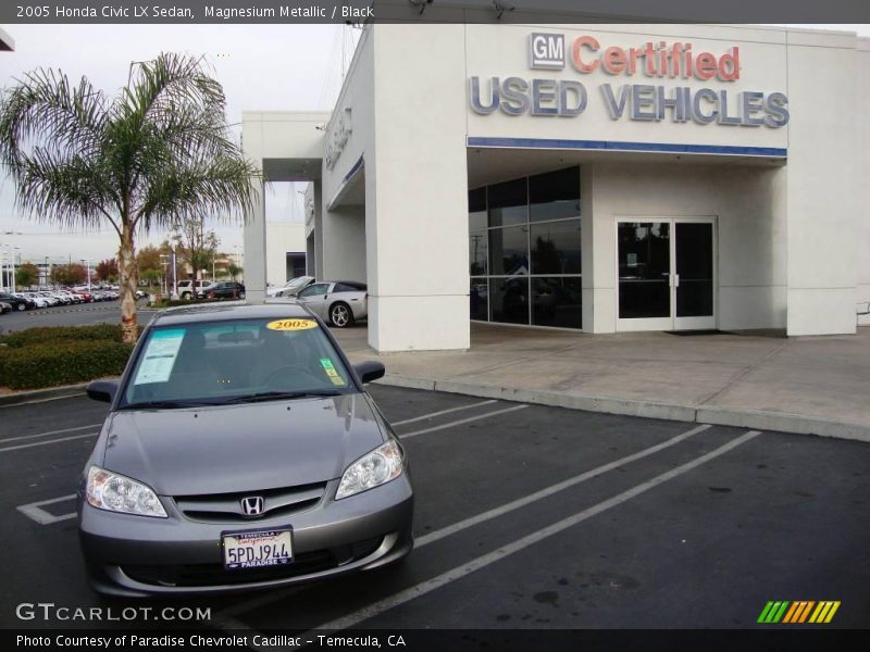 Magnesium Metallic / Black 2005 Honda Civic LX Sedan
