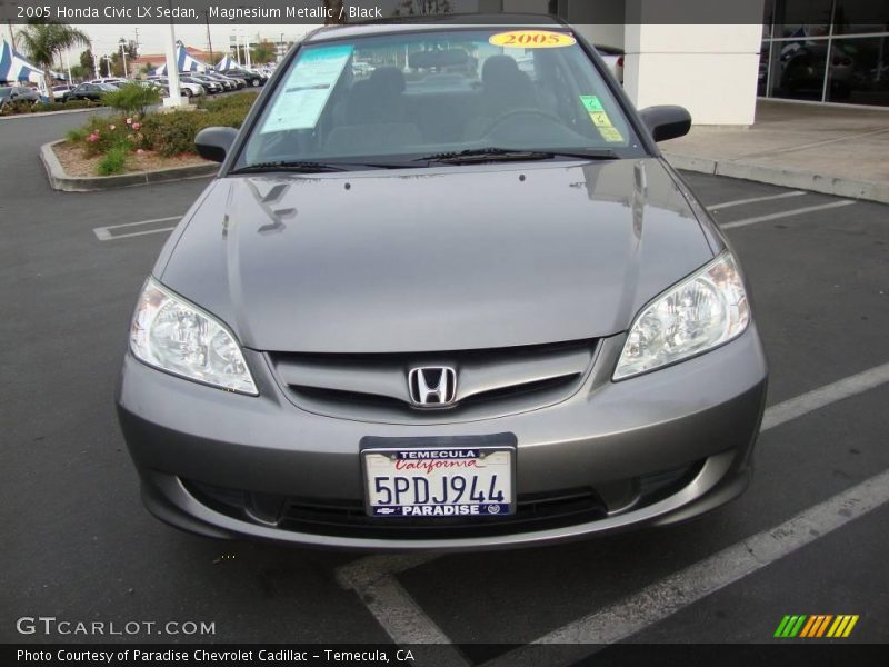 Magnesium Metallic / Black 2005 Honda Civic LX Sedan