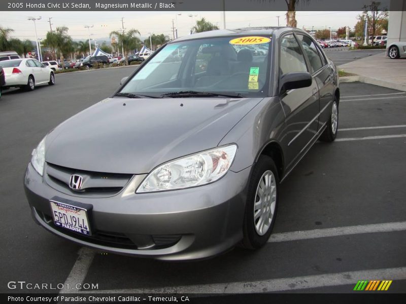 Magnesium Metallic / Black 2005 Honda Civic LX Sedan