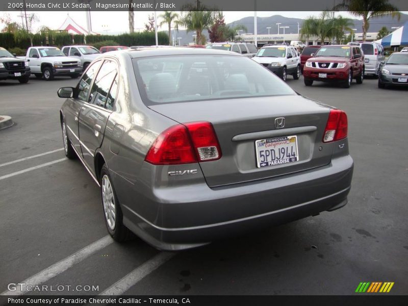 Magnesium Metallic / Black 2005 Honda Civic LX Sedan