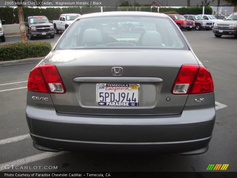 Magnesium Metallic / Black 2005 Honda Civic LX Sedan