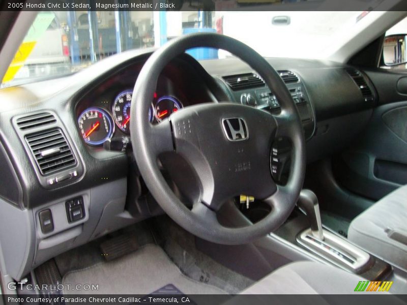Magnesium Metallic / Black 2005 Honda Civic LX Sedan