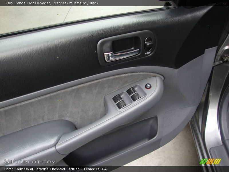 Magnesium Metallic / Black 2005 Honda Civic LX Sedan