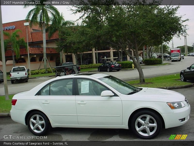 Arctic White / Gray 2007 Hyundai Sonata GLS