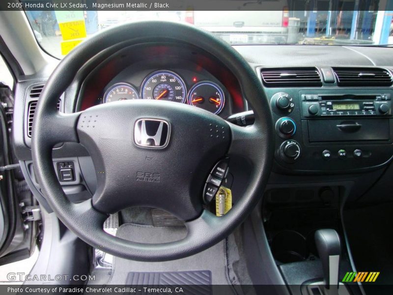 Magnesium Metallic / Black 2005 Honda Civic LX Sedan