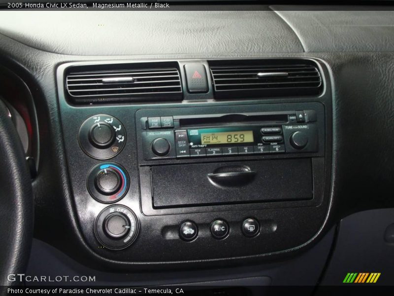 Magnesium Metallic / Black 2005 Honda Civic LX Sedan
