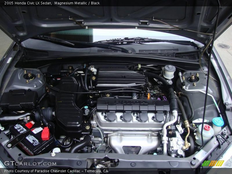 Magnesium Metallic / Black 2005 Honda Civic LX Sedan
