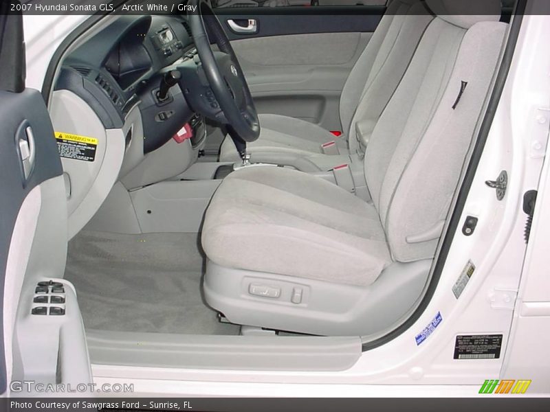 Arctic White / Gray 2007 Hyundai Sonata GLS