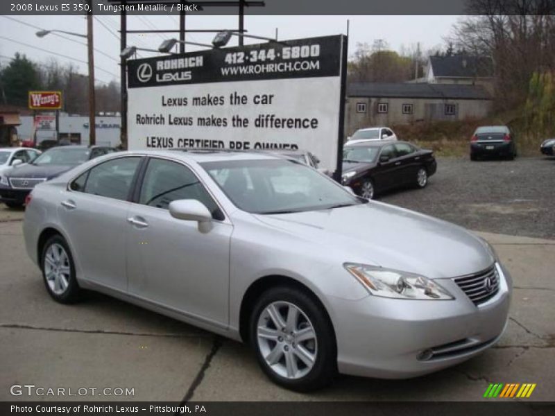Tungsten Metallic / Black 2008 Lexus ES 350