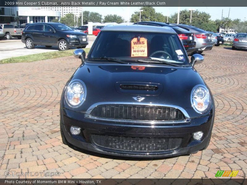 Astro Black Metallic / Ray Cream White Leather/Black Cloth 2009 Mini Cooper S Clubman