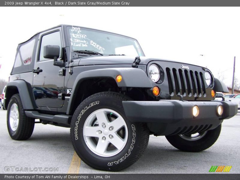 Black / Dark Slate Gray/Medium Slate Gray 2009 Jeep Wrangler X 4x4