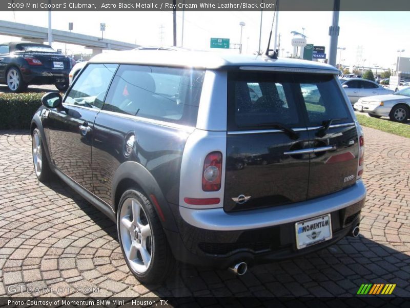 Astro Black Metallic / Ray Cream White Leather/Black Cloth 2009 Mini Cooper S Clubman