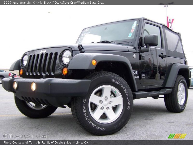 Black / Dark Slate Gray/Medium Slate Gray 2009 Jeep Wrangler X 4x4