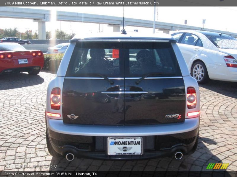 Astro Black Metallic / Ray Cream White Leather/Black Cloth 2009 Mini Cooper S Clubman
