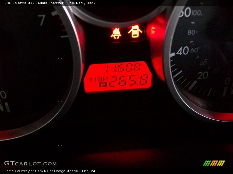 True Red / Black 2008 Mazda MX-5 Miata Roadster