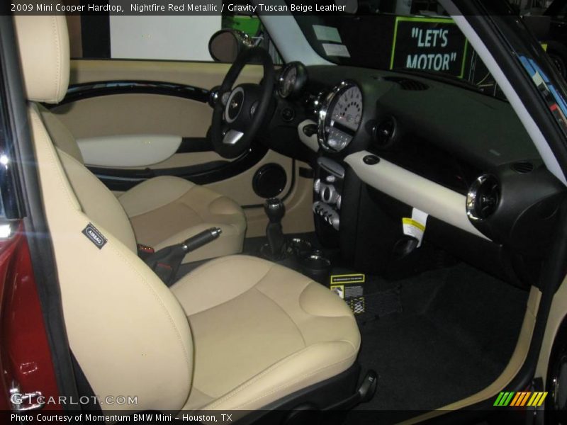 Nightfire Red Metallic / Gravity Tuscan Beige Leather 2009 Mini Cooper Hardtop
