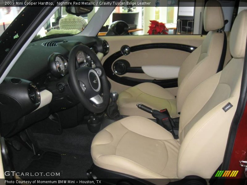 Nightfire Red Metallic / Gravity Tuscan Beige Leather 2009 Mini Cooper Hardtop