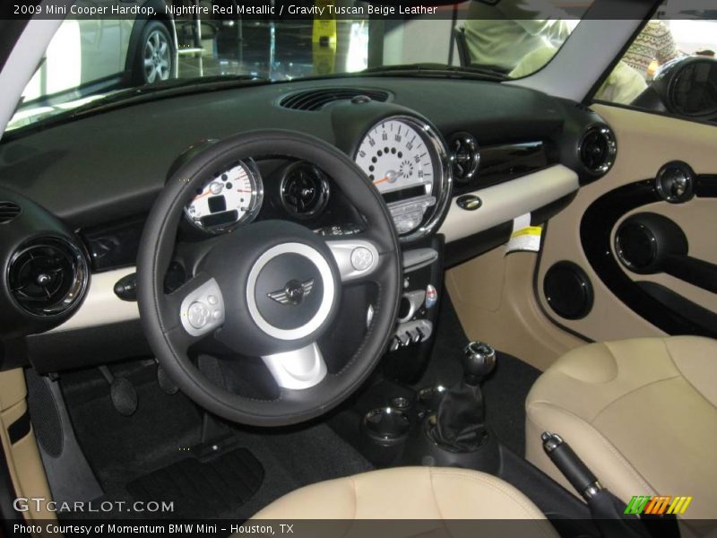 Nightfire Red Metallic / Gravity Tuscan Beige Leather 2009 Mini Cooper Hardtop