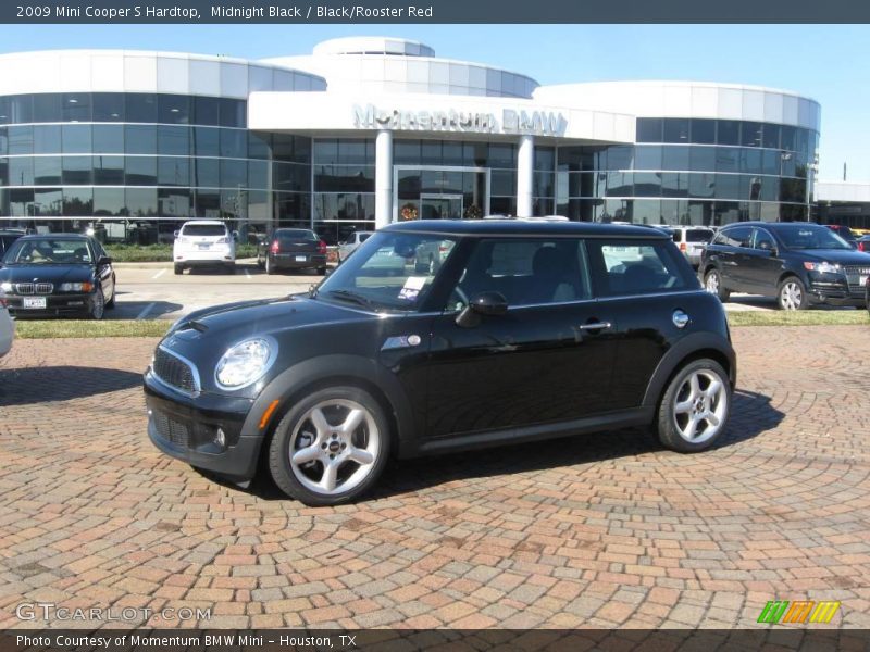 Midnight Black / Black/Rooster Red 2009 Mini Cooper S Hardtop