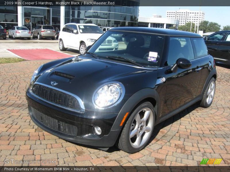 Midnight Black / Black/Rooster Red 2009 Mini Cooper S Hardtop