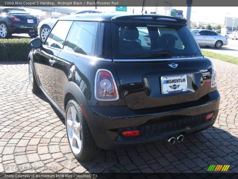 Midnight Black / Black/Rooster Red 2009 Mini Cooper S Hardtop