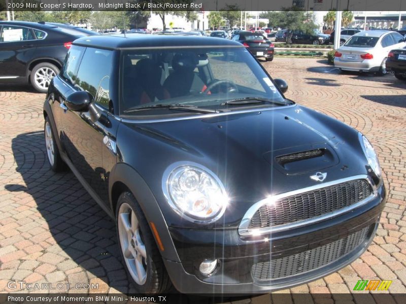 Midnight Black / Black/Rooster Red 2009 Mini Cooper S Hardtop
