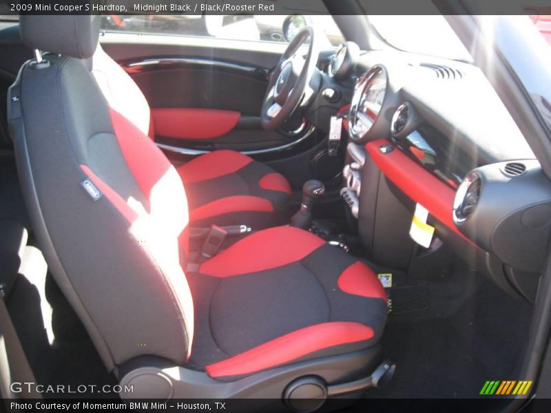 Midnight Black / Black/Rooster Red 2009 Mini Cooper S Hardtop