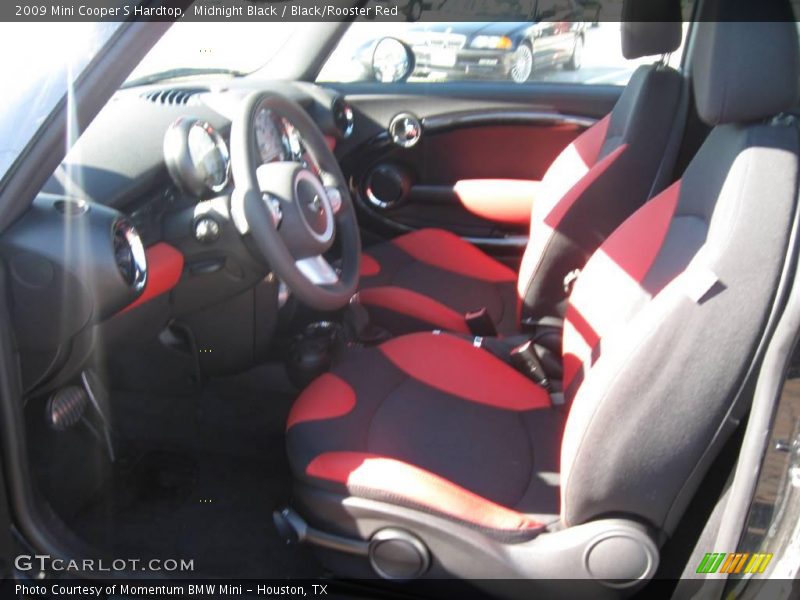 Midnight Black / Black/Rooster Red 2009 Mini Cooper S Hardtop