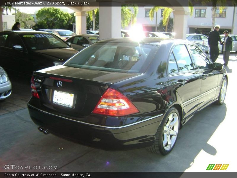 Black / Black 2007 Mercedes-Benz C 230 Sport