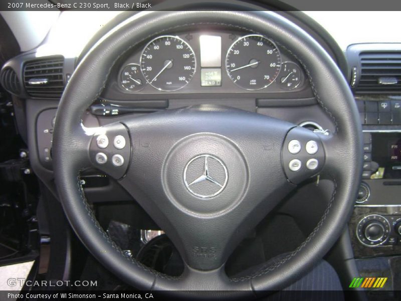 Black / Black 2007 Mercedes-Benz C 230 Sport