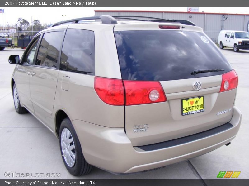 Desert Sand Mica / Taupe 2007 Toyota Sienna LE