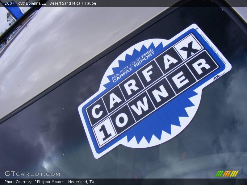 Desert Sand Mica / Taupe 2007 Toyota Sienna LE