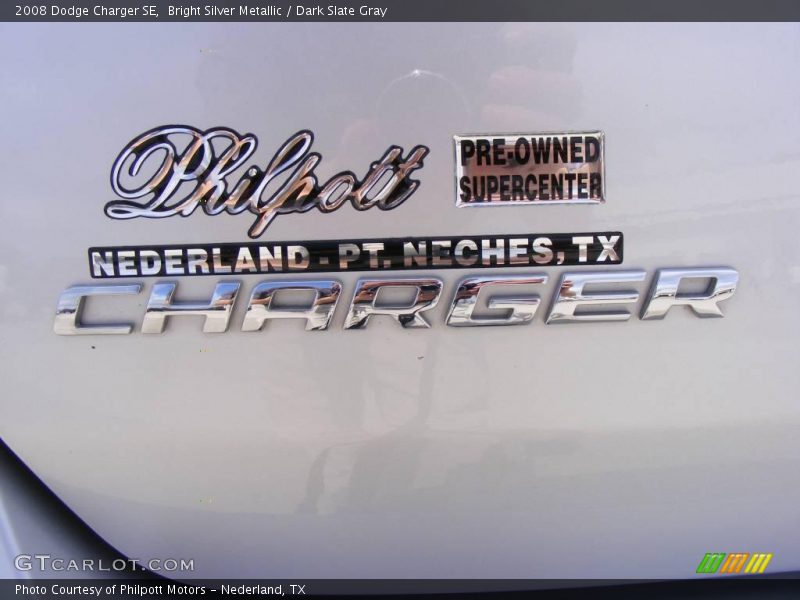 Bright Silver Metallic / Dark Slate Gray 2008 Dodge Charger SE