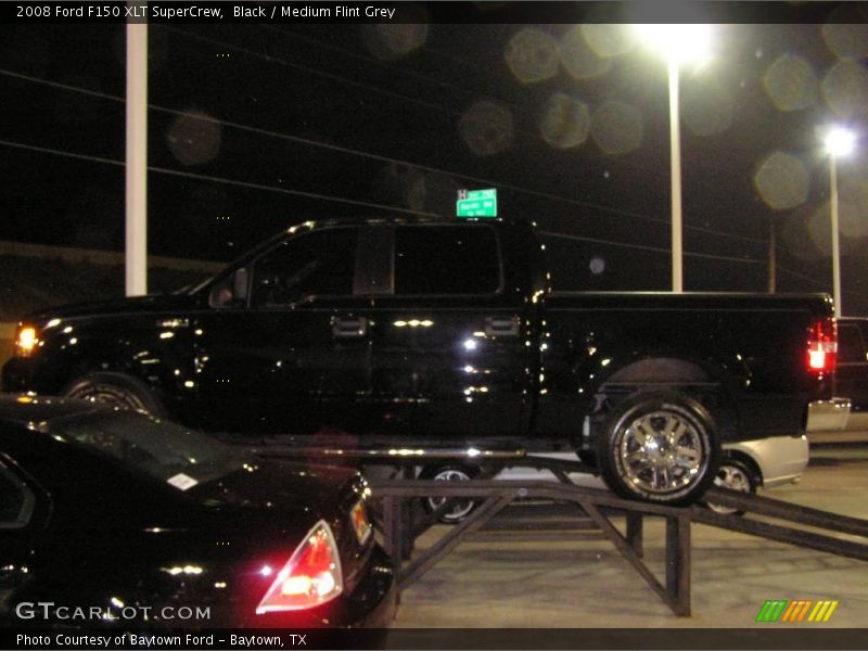 Black / Medium Flint Grey 2008 Ford F150 XLT SuperCrew