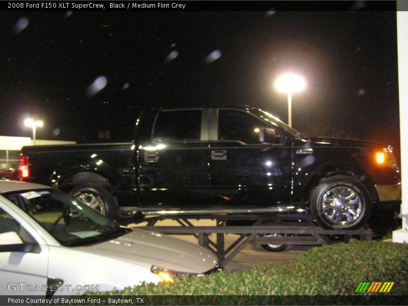 Black / Medium Flint Grey 2008 Ford F150 XLT SuperCrew