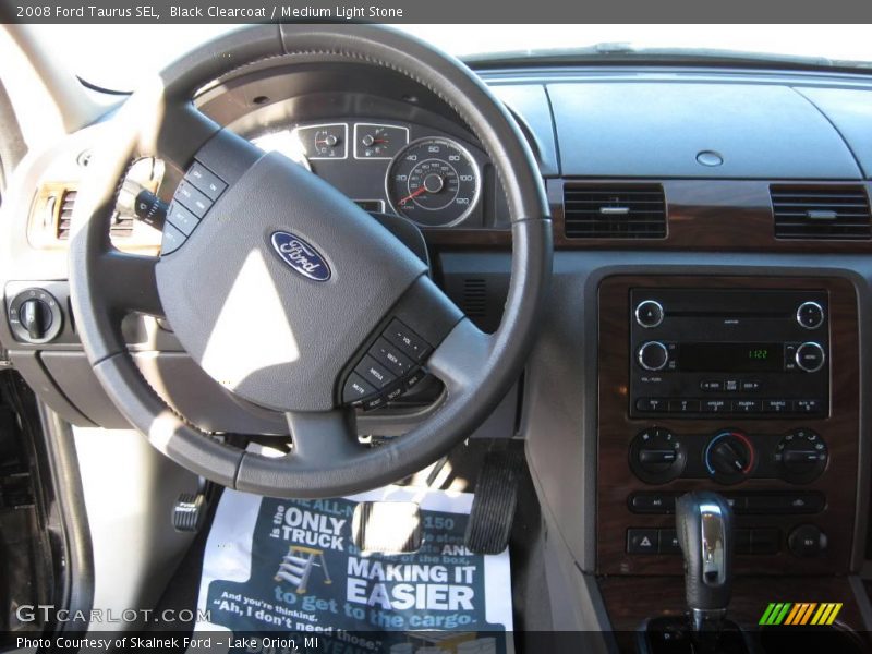 Black Clearcoat / Medium Light Stone 2008 Ford Taurus SEL
