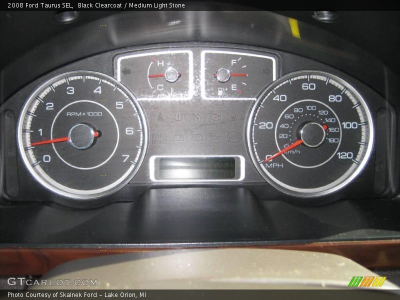 Black Clearcoat / Medium Light Stone 2008 Ford Taurus SEL