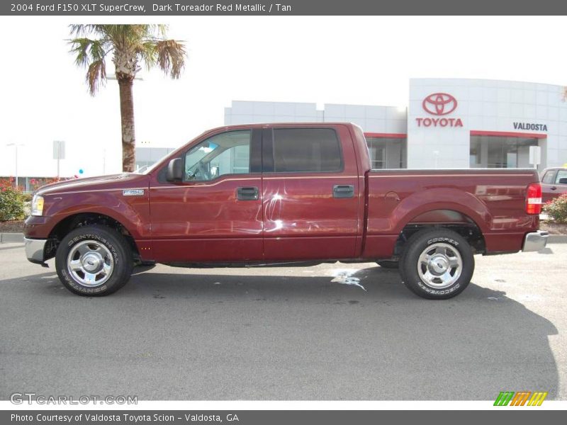 Dark Toreador Red Metallic / Tan 2004 Ford F150 XLT SuperCrew