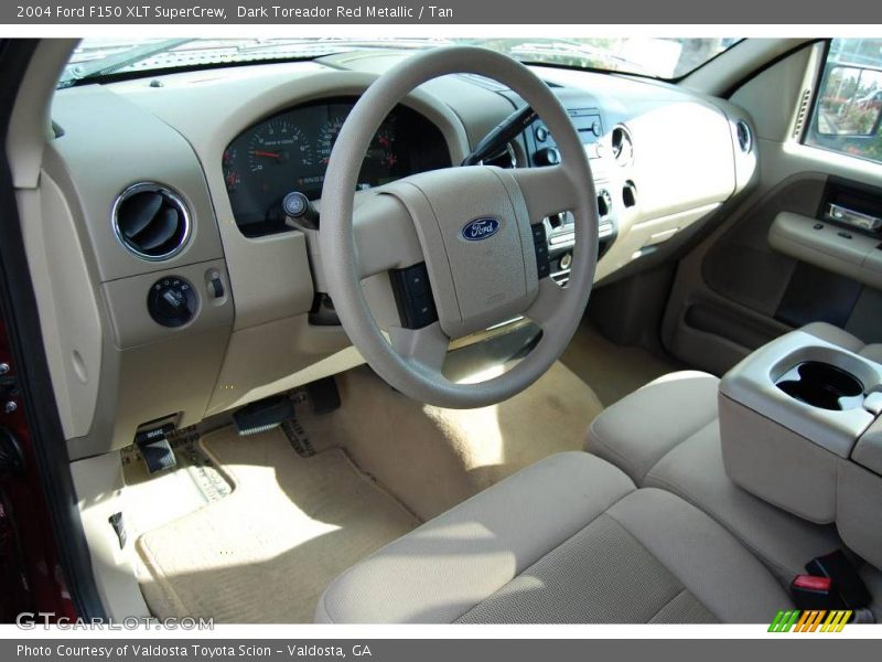 Dark Toreador Red Metallic / Tan 2004 Ford F150 XLT SuperCrew