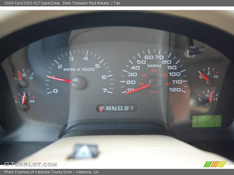 Dark Toreador Red Metallic / Tan 2004 Ford F150 XLT SuperCrew