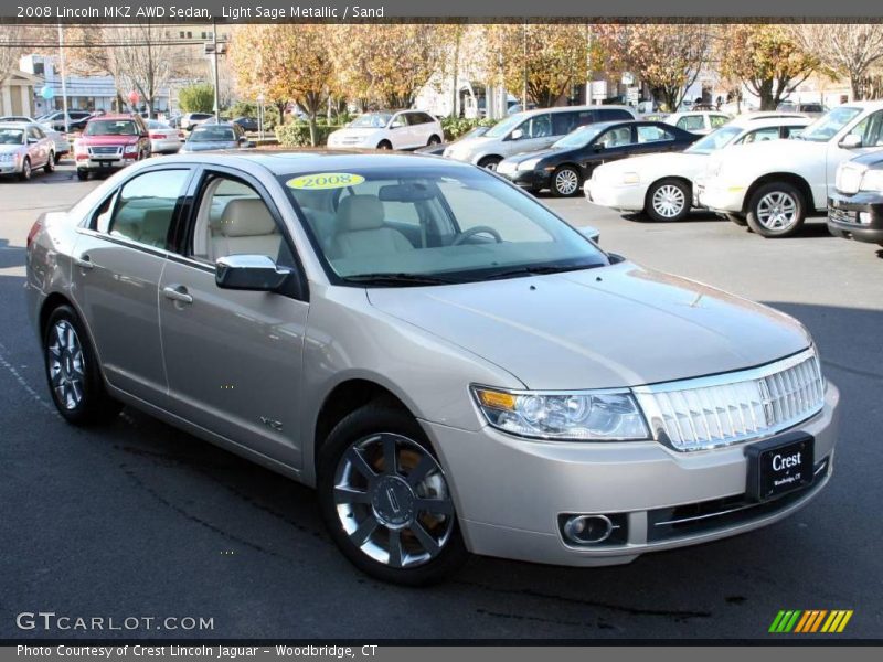 Light Sage Metallic / Sand 2008 Lincoln MKZ AWD Sedan