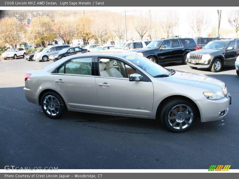 Light Sage Metallic / Sand 2008 Lincoln MKZ AWD Sedan