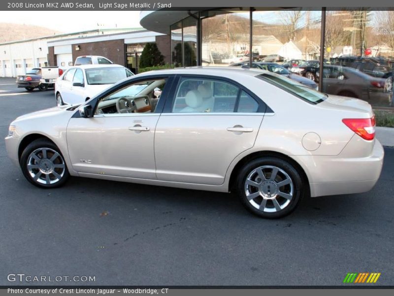 Light Sage Metallic / Sand 2008 Lincoln MKZ AWD Sedan