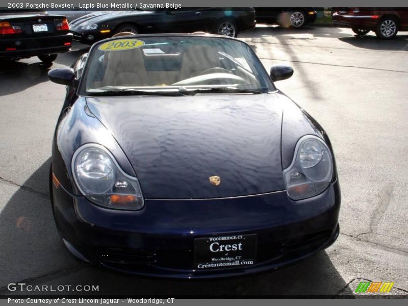 Lapis Blue Metallic / Savanna Beige 2003 Porsche Boxster